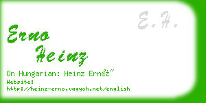 erno heinz business card